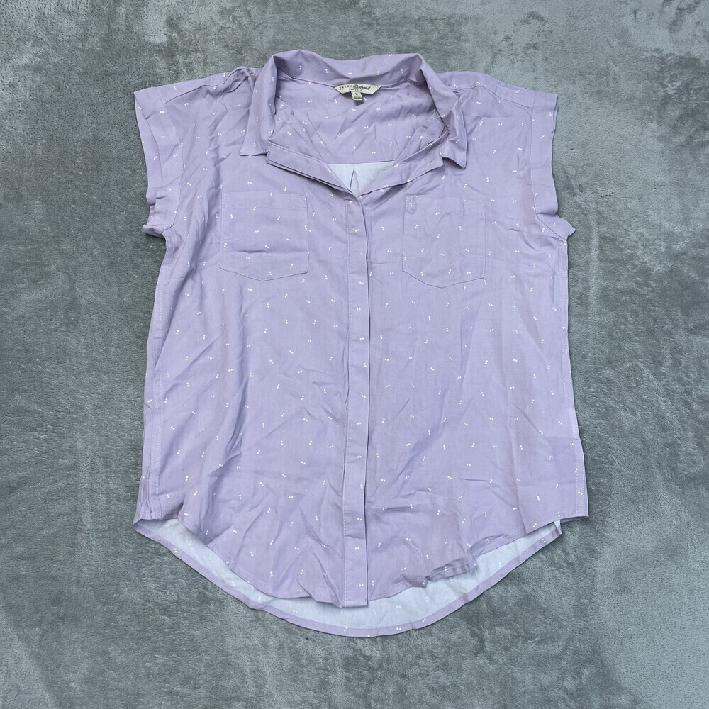 Jachs Girlfriend Women's L Blouse Purple Rayon e0773